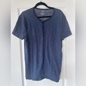 Men's Armani Exchange Navy Striped Shirt
